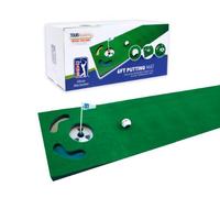 PGA Tour Unisex Ball, Alignment Tool and Training Dvd 6ft Putting Mat with Guide Ball, Green, UK