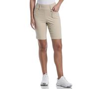 PGA TOUR Women's 9.5” Pull-on Golf Shorts with Tummy Control, Performance Stretch, Moisture-Wicking, Sun Protection, Silver Lining, L