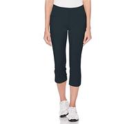 PGA TOUR Women's Plus Size Tech Capri Golf Pants with Comfort Stretch Waistband 2-18, Black Iris, 10