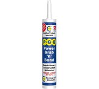 PGB Power Grab n Bond TRIBRID Technology Contact Adhesive - Strong Construction Bonding Adhesive - Glass Glue, Mirror Adhesive & Tile Adhesive - Cartridge - Grey- 290ml
