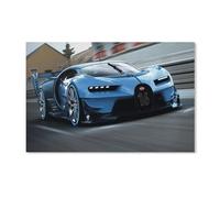 PGCKSK 5D Diamond Painting Kit, Blue Sports Car Running, 30x40cm, Non-Foldable, Adults