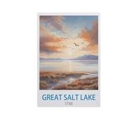 PGCKSK 5D Diamond Painting Kits，Great Salt Lake Utah，DIY Rhinestone Embroidery Set Paint with Diamond Art by Number Kits Cross Stitch Home Wall Craft Decoration（40 x 50 cm/15.74 x 19.68 inches）-GE10
