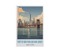 PGCKSK 5D Diamond Painting Kits,Port of New York and New Jersey New York,DIY Rhinestone Embroidery Set Paint with Diamond Art by Number Kits Cross Stitch Home Wall Craft Decoration(50 x 60 cm)-GG10