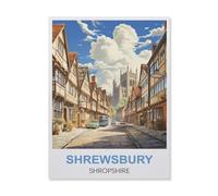 PGCKSK 5D Diamond Painting Kits，Shrewsbury Shropshire，DIY Rhinestone Embroidery Set Paint with Diamond Art by Number Kits Cross Stitch Home Wall Craft Decoration（40 x 50 cm/15.74 x 19.68 inches）-EQ70