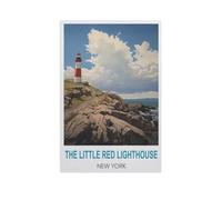PGCKSK 5D Diamond Painting Kits,The Little Red Lighthouse New York,DIY Rhinestone Embroidery Set Paint with Diamond Art by Number Kits Cross Stitch Home Wall Craft Decoration(30 x 40 cm)-GG30