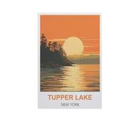 PGCKSK 5D Diamond Painting Kits，Tupper Lake New York，DIY Rhinestone Embroidery Set Paint with Diamond Art by Number Kits Cross Stitch Home Wall Craft Decoration（50 x 60 cm/19.68 x 23.62 inches）-GH10