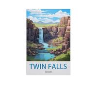 PGCKSK 5D Diamond Painting Kits，Twin Falls Idaho，DIY Rhinestone Embroidery Set Paint with Diamond Art by Number Kits Cross Stitch Home Wall Craft Decoration（30 x 40 cm/11.81 x 15.74 inches）-GE70