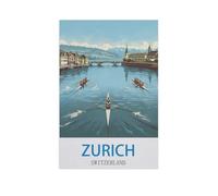 PGCKSK 5D Diamond Painting Kits,Zurich Switzerland,DIY Rhinestone Embroidery Set Paint with Diamond Art by Number Kits Cross Stitch Home Wall Craft Decoration(40 x 50 cm/15.74 x 19.68 inches)-GE90