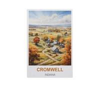 PGCKSK 5D DIY Diamond Painting,Cromwell Indiana,Round Full Drill Crystal Rhinestone Embroidery Cross Stitch Arts Craft Canvas for Home Wall Decor(40 x 50 cm/15.74 x 19.68 inches)-GH92