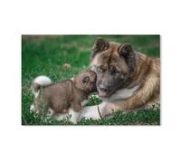 PGCKSK 5D DIY Diamond Painting Full Round，American Akita Dog Mother and Puppy，Diamond Embroidery Cross Stitch Diamond Mosaic Decoration Gift（50x60cm）-97