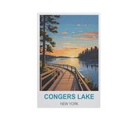 PGCKSK 5D DIY Diamond Painting Kit,Congers Lake New York,Crystal Mosaic Full Drill Round Diamond Painting Embroidery Accessories(40 x 50 cm/15.74 x 19.68 inches)-GG41