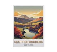 PGCKSK 5D DIY Diamond Painting Kit，Scottish Borders Scotland，Crystal Mosaic Full Drill Round Diamond Painting Embroidery Accessories（40 x 50 cm/15.74 x 19.68 inches）-DH30