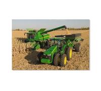 PGCKSK Diamond Painting Adult, Tractor Collecting Wheat, 5D Diamond Painting Set (50x60cm) - D80