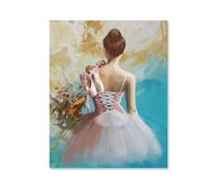PGCKSK Diamond Painting，Beautiful Ballet Girl，DIY Round Full Diamond by Number Art Painting Kits Crafts Wall Decor Home Gifts（30x40cm）-B100