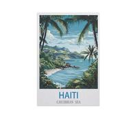 PGCKSK Diamond Painting,Haiti Caribbean Sea,Diamond Painting Art Embroidery Cross Stitch Pictures Gift Wall Decoration(50 x 60 cm/19.68 x 23.62 inches)-GA40
