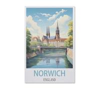 PGCKSK Diamond Painting，Norwich England，Round Full Drill Acrylic Embroidery Cross Stitch Arts Craft Canvas Supply for Home Wall Decor Adults and Kids(30x40cm)-AA18