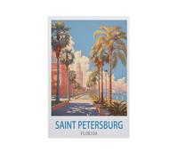 PGCKSK DIY 5D Diamond Painting Kits,Saint Petersburg Florida,Diamond Painting for Beginner Adults Rhinestone Numbered Diamond Arts Home Wall Decor(30 x 40 cm/11.81 x 15.74 inches)-GD73
