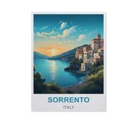 PGCKSK Full Diamond 5D DIY Diamond Painting，Sorrento Italy Vintage Travel Posters，3D Diamond Embroidery Cross Stitch Mosaic Needle Works(30 x 40 cm/11.81 x 15.74 inches)-BX47
