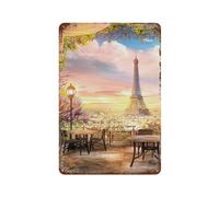 PGCKSK Paris city,Tin Sign Vintage Retro Man Cave Bar Pub Shed Novelty Gift Aluminium Metal Tin Wall Décor Sign-30x40cm(12x16 inch I59