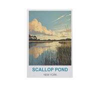 PGCKSK Scallop Pond New York，5D DIY Diamond Painting Full Round Drill Diamond Embroidery Cross Stitch Rhinestone Mosaic Paintings Art（40 x 50 cm/15.74 x 19.68 inches）-GG6
