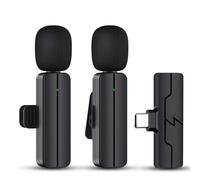 PGDLOF Wireless Lavalier Lapel Microphone for iPhone 15/Android/Computer - Bluetooth Mini Phone Mic for Video Recording, Clip-on USB C Microphones for YouTube Tiktok Podcast Vlog & Livestream