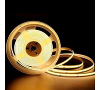 PGETWV COB Led Strip, 3000K Warm White LED Strip Lights, DC24V 5M 480LEDs/M CRI 90+, Easy DIY Home Decor Installation, Flexible Under Cabinet Tape Light for Bedroom, Home DIY Lighting