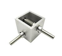 PGFUN 5:1 Right Angle Worm Gearbox 90° Angle Drive Steering Gear Reducer 20T Reduction Gearbox Simple Mechanical DIY Module with 8 mm Shaft