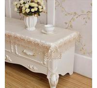 PGGOLF Long Table Cloth White Rectangle Table Cover TV Cabinet Tablecloth Europe Embroidered Lace Shopbox Fabric Strip Piano Dust Cover-HM42,60X120cm