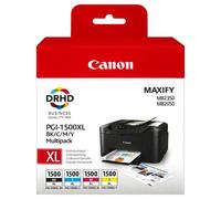 PGI-1500XL Set of 4 High Capacity Original Canon 1500 Printer Ink Cartridges