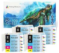 PGI-520XL 521XL Ink Cartridges,Compatible Ink Cartridge Replacement for Pixma MP540 550 560 620 MX860 870 iP3600 4600 4700 -Black/Photo Black/Cyan/Magenta/Yellow,High Capacity(4 SET-20pack)