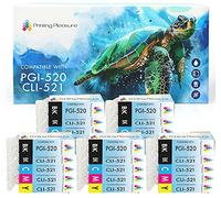 PGI-520XL 521XL Ink Cartridges,Compatible Ink Cartridge Replacement for Pixma MP540 550 560 620 MX860 870 iP3600 4600 4700 -Black/Photo Black/Cyan/Magenta/Yellow,High Capacity (5 SET-25pack)