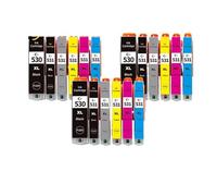 PGI-530 CLI-531 Ink Cartridges Compatible For Canon PIXMA TS8750 | 530XXL 531XXL, TS8751 PGI530 CLI531, XL Capacity(3set)