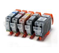 PGI525 / CLI526 5Pk Compatible Printer Ink Cartridges PGI-525 / CLI-526 fit Canon Pixma iP4850, iP4950, ix6550, MG5150, MG5250, MG5350, MG6150, MG6250, MG8150, MG8250, MX715, MX885, MX895