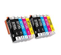 PGI570XL CLI571XL Compatible Ink Cartridge Compatible With TS5055 9055 5050 5051 5052 5053 Full Ink Refill(PGI 570 CLI 571 2Set)