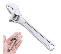 Pgirgyq Mini Adjustable Spanner 4 Inch Small Wrench Sliver Mini Metal Adjustable Wrench for Assembling Furniture Mechanics Plumbers DIY Small Equipment