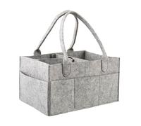 PGKDYC 1Pcs Nappy Caddy, Portable Nappy Caddy Organiser, Felt Baby Bag Organiser for Nursery Storage, Multi-Purpose Baby Organiser Storage for Travel and Home Use(Grey)