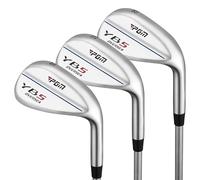 PGM 3 Club Wedge Set for Men Right Handed with 52 56 60 Degrees, CNC Milled Full Face Approach Stand Lob Golf Wedge for High Forgiveness and Spin