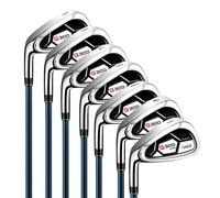 PGM 7 Piece Men’sMen's Golf Iron Set for Left Handed, Forgiving Design Sets with Graphite Shaft Regular Flex and Easy Control Grip Include Golf Club Iron 5 to 9 PW SW