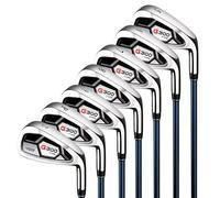 PGM 7 Piece Men's Golf Iron Set and Sigle Club for Right Handed, Forgiving Design Sets with Graphite Shaft and Easy Control Grip Include Golf Club Iron 5 to 9 PW SW