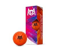 PGM Distance Golf Balls, 2-Piece High Visibility Glossy Colored Golfballs, Solid Feel with High Speed Core, Low Spin Designed for Men, Women & Beginners, 3 Balls (Orange)