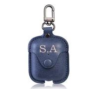 PGM Personalised Case for Apple Airpods 1st 2nd gen- PU Leather Cover, Customise it with Your Own name or text, Unique and Protective