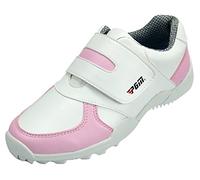 PGM Waterproof Golf Shoes for Kids Children Boys Girls Spikeless with Hook and Loop Strap Pink