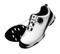 PGM Waterproof Golf Shoes for Men, Anti-Skid Breathable Golf Shoes with Lace System Black