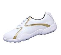 PGM Waterproof Spikeless Golf Shoes for Women Gold