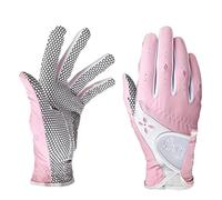 PGM Women's Golf Glove One Pair, Improved Grip System, Cool and Comfortable (Pink, 21. XL)