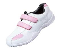 PGM Women's Golf Shoes Waterproof Spikeless with Hook and Loop Straps Pink