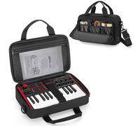 PGmoon Carrying Case Compatible with Akai Professional MPK Mini MK3 / MPK Mini Play MK3 25 Key USB MIDI Keyboard Controller, Travel Keyboard Bag with Multi-Pockets for Cable and Accessories, Case Only