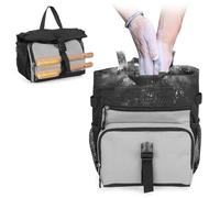 PGmoon Chalk Bucket Bag, Large Chalk Bag for Rock Climbing and Bouldering with Aluminum Foil Lining, Magnetic Closure, Multiple Pockets, 2 Brush Holders (Patent Design)