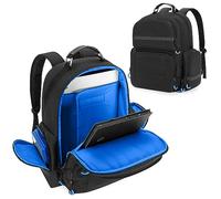 PGmoon Travel Backpack Compatible with PS5/PS4 Console, Protective Carrying Case with Multiple Pockets for 15.6’’ Laptop, Controllers and Other Gaming Accessories, Blue (Patent Design)
