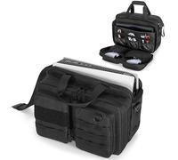PGmoon Travel Case Compatible with PS5 / PS4 Console, Protective Carrying Case Storage Bag for Controllers, Game Discs and More Accessories, Black (Patent Design)